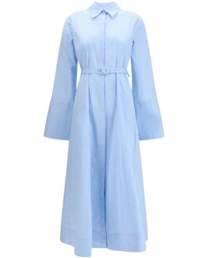 Gabriela Hearst Carmina Belted Maxi Dress - Blue