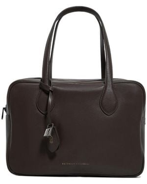 Brunello Cucinelli Letter Shoulder Bag - Purple