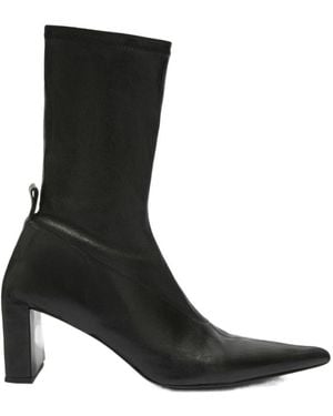 Jil Sander Pointed-Toe Ankle Boots - Black