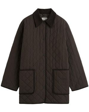 TOTEME Totême Diamond-Quilted Buttoned Jacket - Black