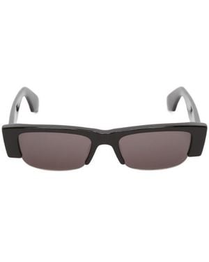 McQueen Eyewear Rectangle-Frame Sunglasses - White