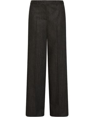 Marella Straight-Fit Pure Wool Trousers - Black