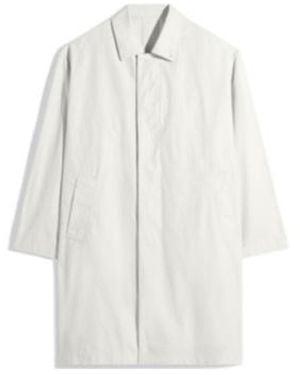 Lemaire Classic Woven Car Coat - White