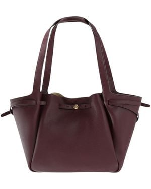 Tory Burch Leather Tote - Purple