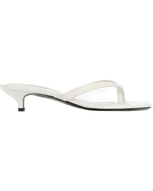TOTEME Square-Toe High-Heeled Sandals - White