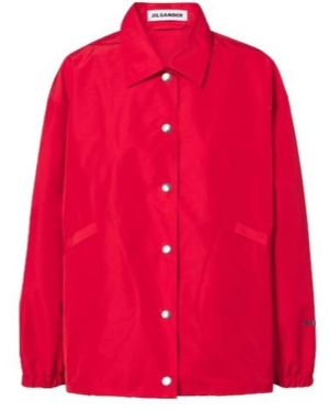 Jil Sander Long-Sleeve Casual Jacket - Red