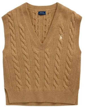 Polo Ralph Lauren Ralph Lauren Cable Knit Sleeveless Knitted Top - Black