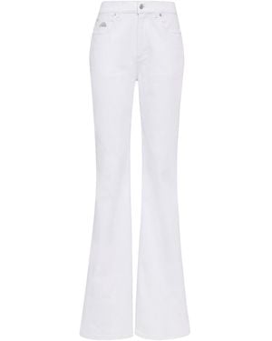 McQueen Logo Patch Flared Jeans - White