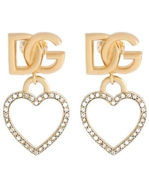 Dolce & Gabbana Dg Drop Earrings - White
