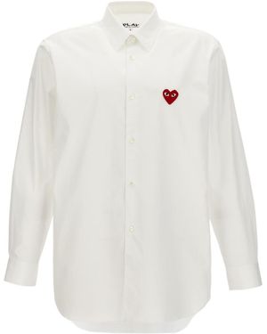 COMME DES GARÇONS PLAY Regular Logo Shirt - White