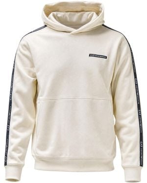 EA7 Long-Sleeved Hooded Sweatshirt - Natural