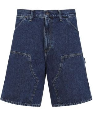 Carhartt Denim Shorts With Belt Loops - Blue
