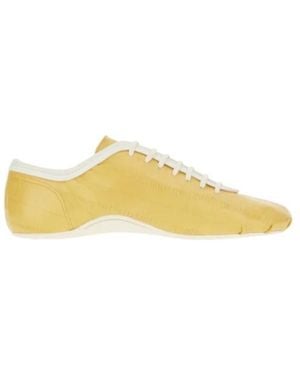 Dries Van Noten Leather Ballerina Trainers - Yellow