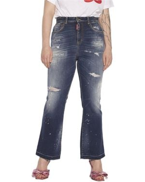 DSquared² Distressed Flared Jeans - Blue