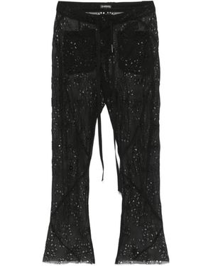 Ann Demeulemeester Lace Trousers - Black
