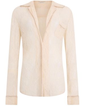 Philosophy Di Lorenzo Serafini Sheer Long-Sleeve Top - Natural