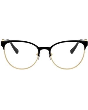 Versace Eyewear Logo Plaque Cat-Eye Frame Glasses - White