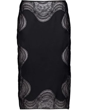 Tom Ford Lace Midi Skirt - Black