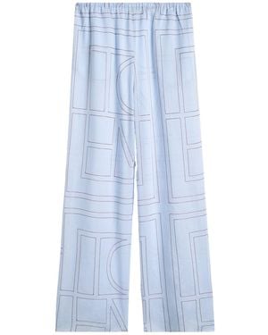 TOTEME Totême Monogram Pyjama Bottoms - Blue