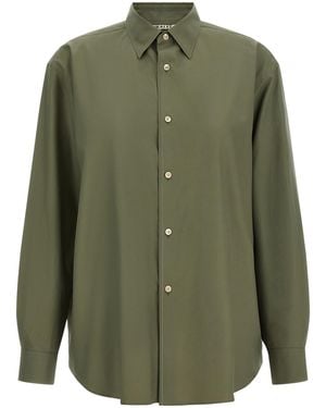 AURALEE Long-Sleeved Collared Shirt - Green