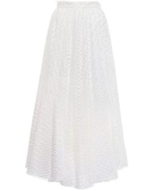 Giambattista Valli Knot-Knitted Midi Skirt - White