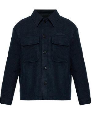 AllSaints Cayson Patch-Pocket Jacket - Blue
