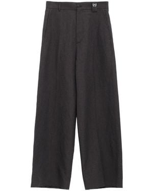 Balenciaga Bb Logo Wide-Leg Pants - Gray