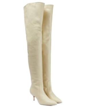 Magda Butrym Leather Over-The-Knee Boots - White