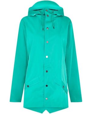 Rains Long-Sleeved Hooded Jacket - Blue