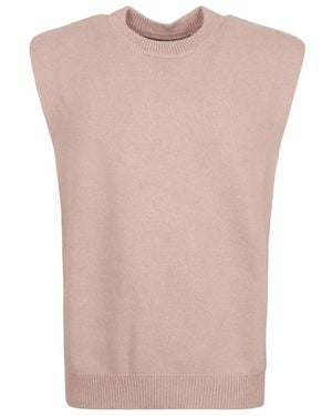 Jil Sander Positano Knitted Gilet - Pink