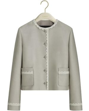 Dior Cropped Jacket - Gray