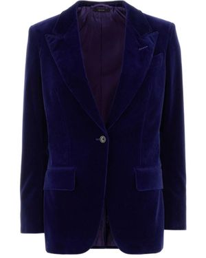 Tom Ford Single Breasted Jacket - Blue