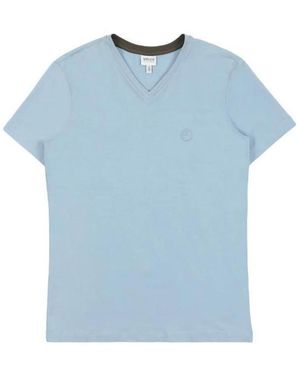 Armani Collezioni V-Neck Short-Sleeved T-Shirt - Blue