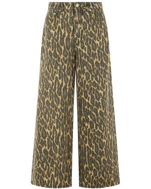 Ganni Wide-Leg Printed Jeans - Multicolour
