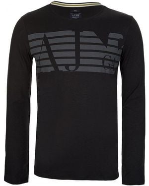 Armani Jeans Logo Details T-Shirt - Black
