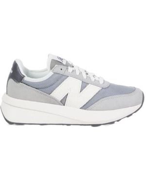 New Balance 370 Junior Suede-Trimmed Sneakers - White