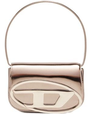 DIESEL 1Dr D-Logo Fold-Over Shoulder Bag - White