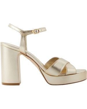 Stuart Weitzman Round-Headed High-Heeled Sandals - White
