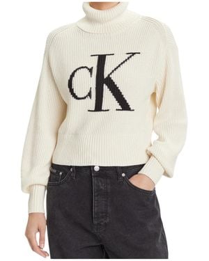 Calvin Klein Turtleneck Sweater - White