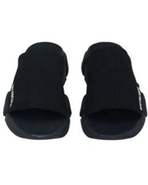 Balenciaga Simple Printed Slippers - Black