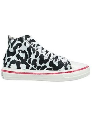 Marni Leopard Print Satin Casual Shoes - White