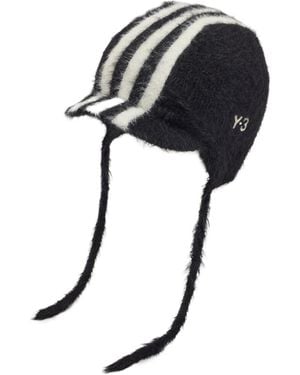 Y-3 Striped Hat - Black