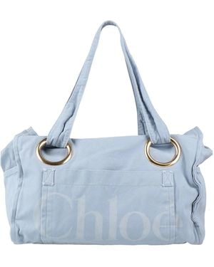 Chloé Large Canvas Bag - Blue
