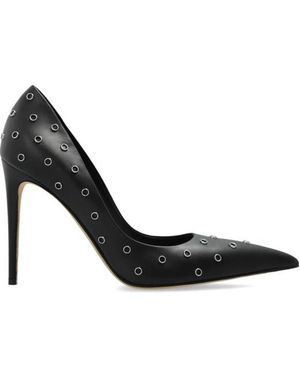 McQueen Skull Pointed-Toe Court Shoes - Black