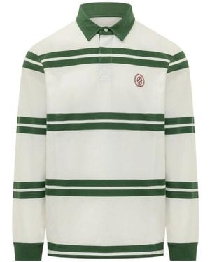 Drole de Monsieur Long-Sleeve Polo Shirt - Green