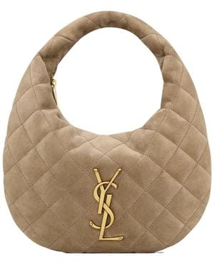 Saint Laurent Icarino Quilted Tote Bag - White