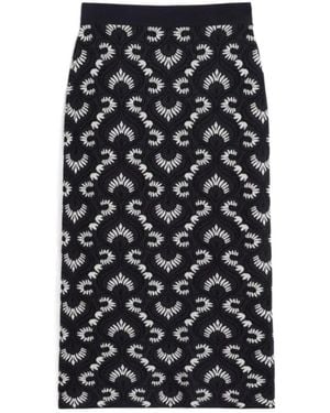 Weekend by Maxmara Patterned Midi Skirt - Black