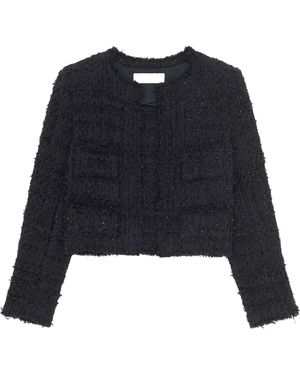 IRO Long-Sleeved Tweed Jacket - Blue