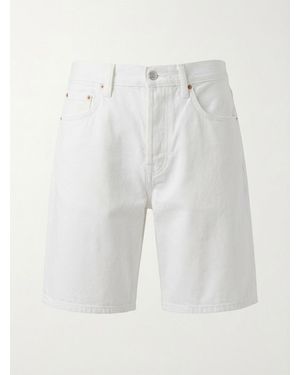 Gucci Bermuda Gg Jacquard Denim Shorts - White