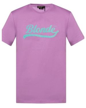 Versace Logo Round-Necked T-Shirt - Purple